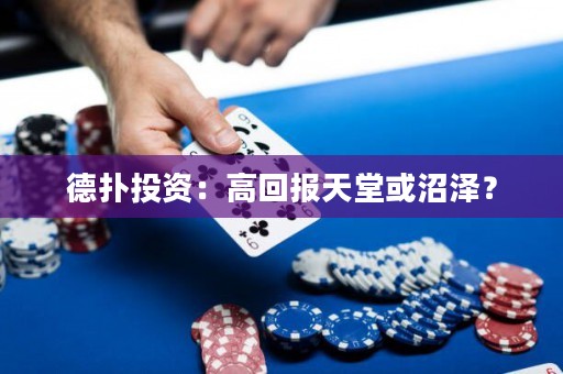 德?lián)渫顿Y：高回報天堂或沼澤？