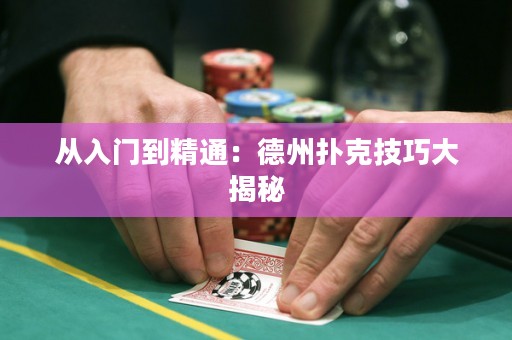 從入門到精通：德州撲克技巧大揭秘