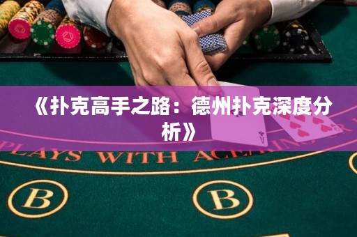 《撲克高手之路：德州撲克深度分析》